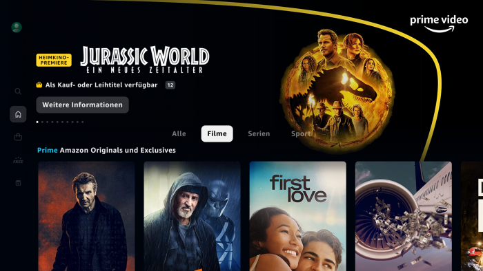 Prime Video hat eine neue Oberfläche. (Screenshot: Golem.de)